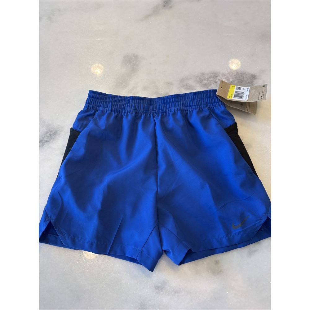 Nike Dri-FIT Training Shorts Kids Small Blue Black HJ0630-480 Athletic Running